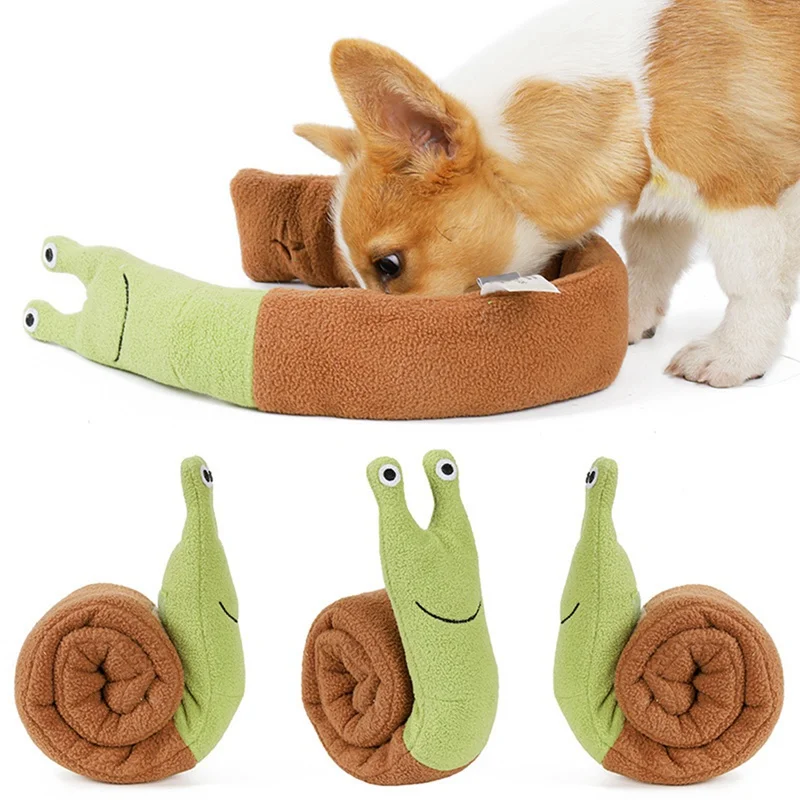 Жевательная игрушка для собак в форме улитки плюшевая пищалка прекрасный