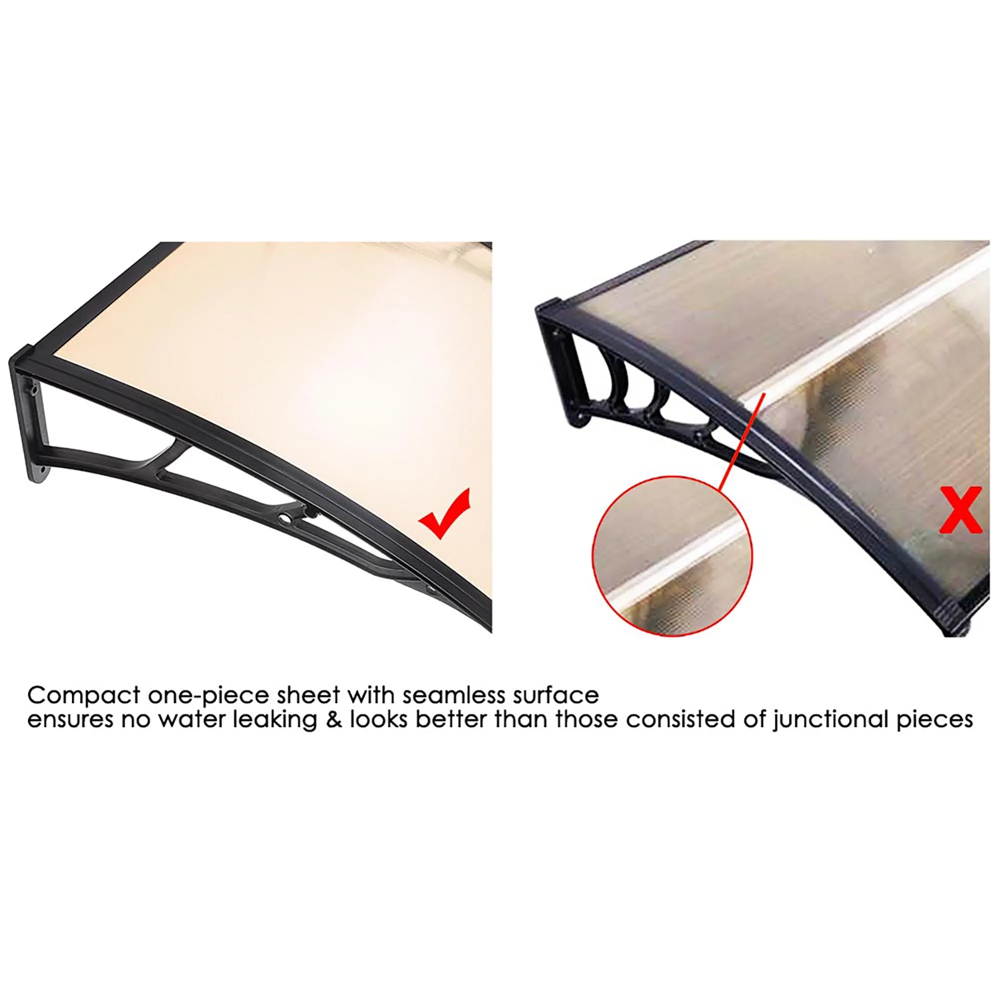 Yescom 40&quotx40" Patio Door Window Awning Canopy Cover UV Rain Snow Protection One-piece Polycarbonate Hollow Sheet | Дом и сад