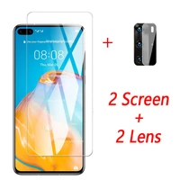 4 in 1 camera lens tempered glass for huawei p40 5g 2020 safety armor screen protector protective p40 huaweip40 huwei p 40 film