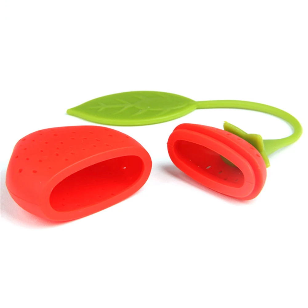 В форме Клубнички силиконовая для чая полезный портативный фильтр-мешок конфет