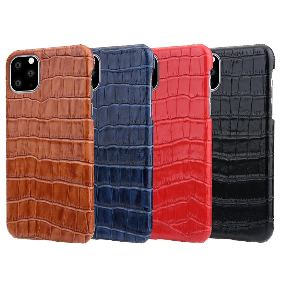 

Роскошный чехол из натуральной кожи для iPhone 7 8 X XS 11 12 13 Pro Max XR, Высококачественный Изысканный кожаный чехол с крокодиловым узором