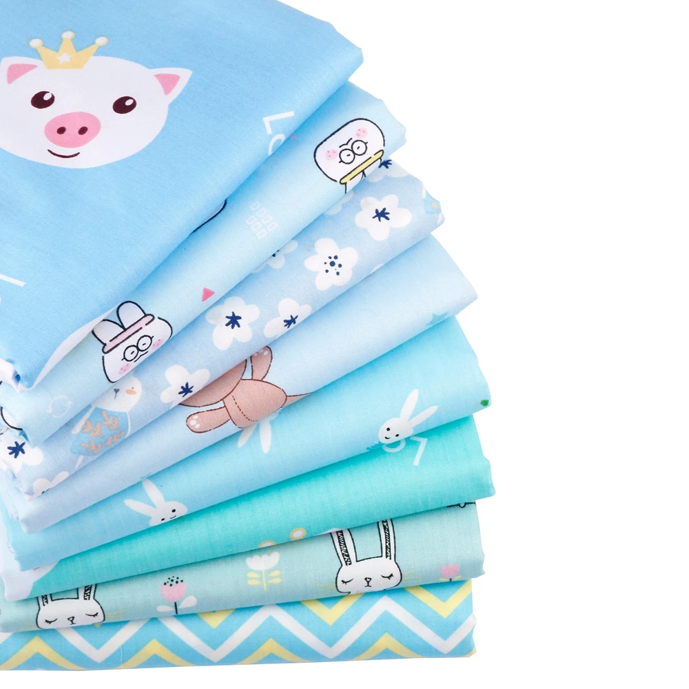 Милый рисунок с героями мультфильмов швейная ткань хлопок саржа для DIY малышей и