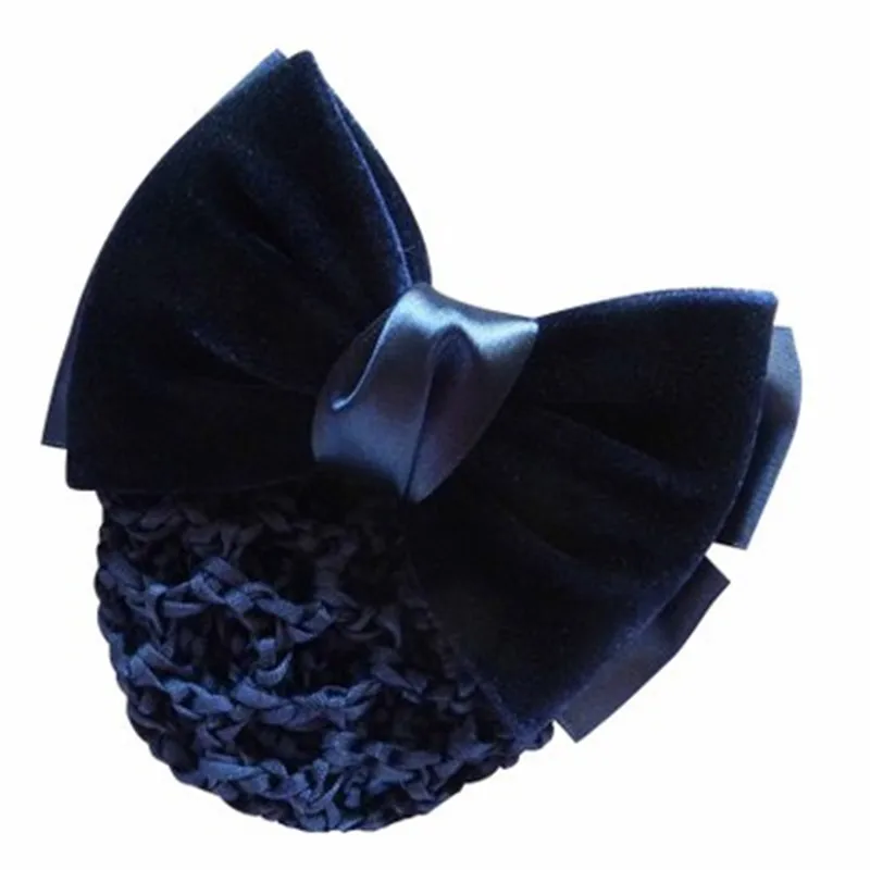 Popular Bow Barrette Hair Clip Net Cover Bowknot Bun Snood Hairpin Hairgrips Ornaments Accessories For Woman Girl |