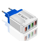 4 USB зарядное устройство быстрое зарядное устройство Быстрая зарядка 4,0 3,0 универсальная Стена Для iPhone 12 Samsung Xiaomi мобильный телефон зарядные устройства Быстрая зарядка