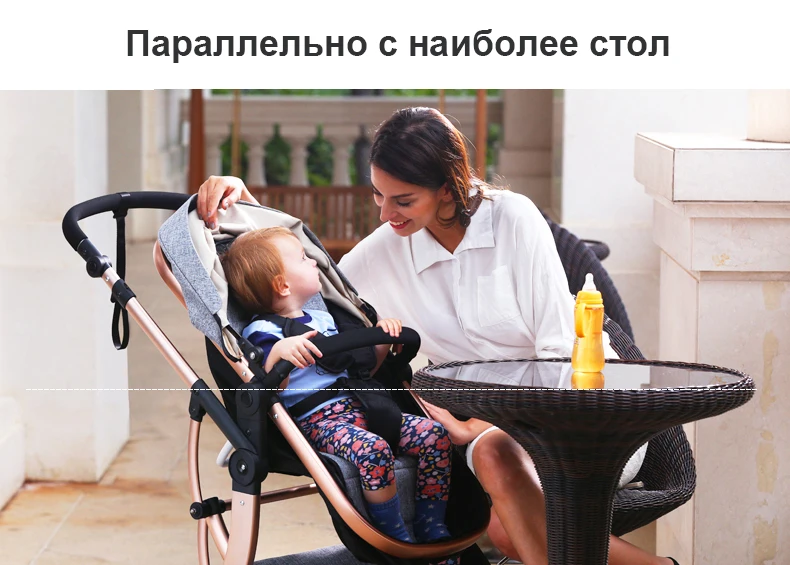 Luxmom детская коляска 2 в 1 Высокое пейзаже Multifunctionc может сидеть или лежать складной четыре сезона Россия