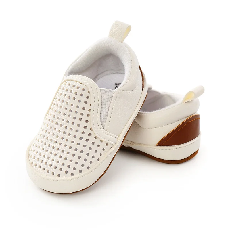 

Spring and Autumn 0-18M Baby Boys and Girls Breathable Hollow Toddler Shoes Infant Solid Color Casual Comfortable Walking Shoes