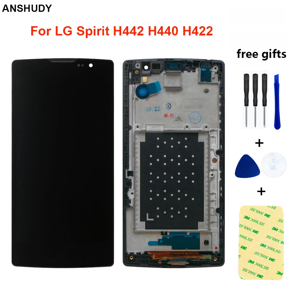 Для LG Spirit H442 H440 H422 Черный сенсорный экран дигитайзер сенсорная стеклянная панель