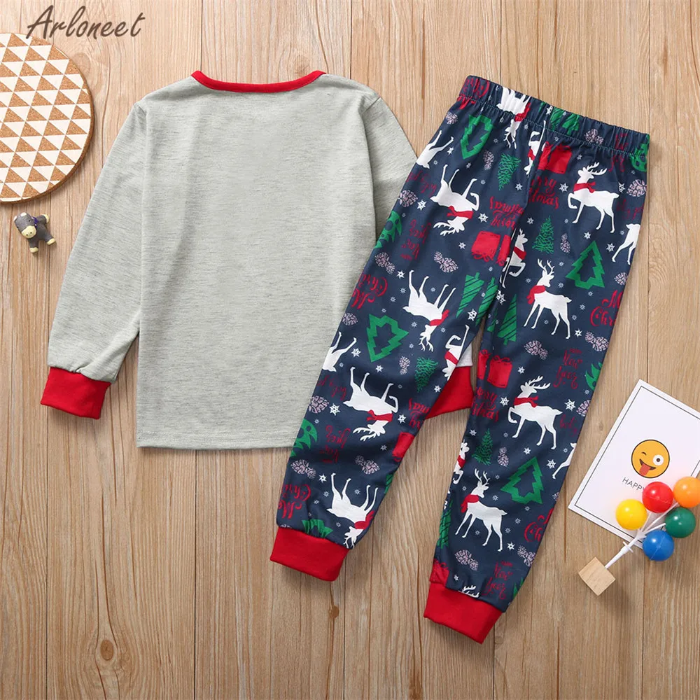 Рождественская одежда ARLONEET Детский комплект из 2 предметов Топ с длинным рукавом