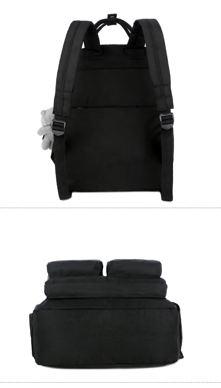 WENYUJH Preppy Style Soft Fabric Backpack Nylon Soft Travel Zipper Handle Bag Women Waterproof Multi-pocket Bag Mochila Feminina