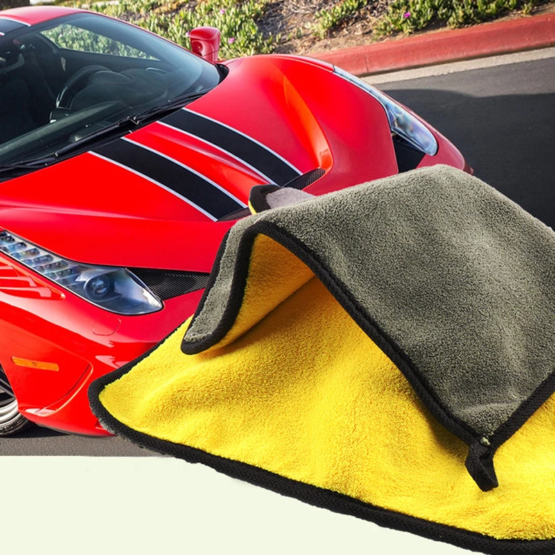 

New Car Coral Fleece Auto Wiping Rags Efficient Super Absorbent Microfiber Cleaning Cloth Home Car Washing Cleaning Towels 2021