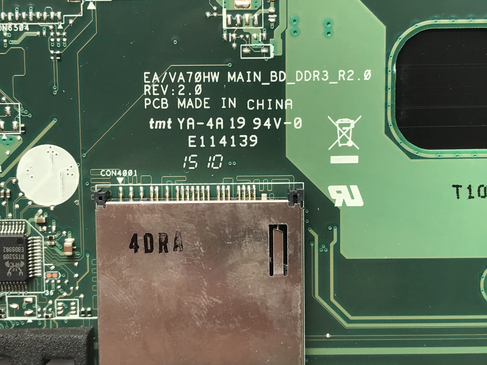Высокое качество NBMHL11001 EA VA70HW материнская плата для ноутбука Acer aspire V3 772G