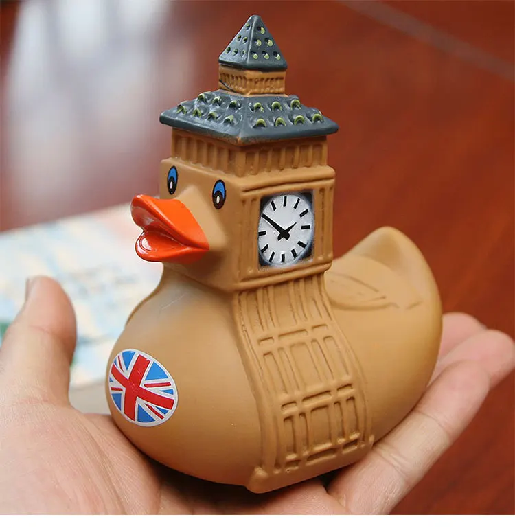 Classic Bathroom Toy UK Big Ben Duck Cute Baby Bath games floating special rubber duck Cognitive toy for children | Игрушки и хобби