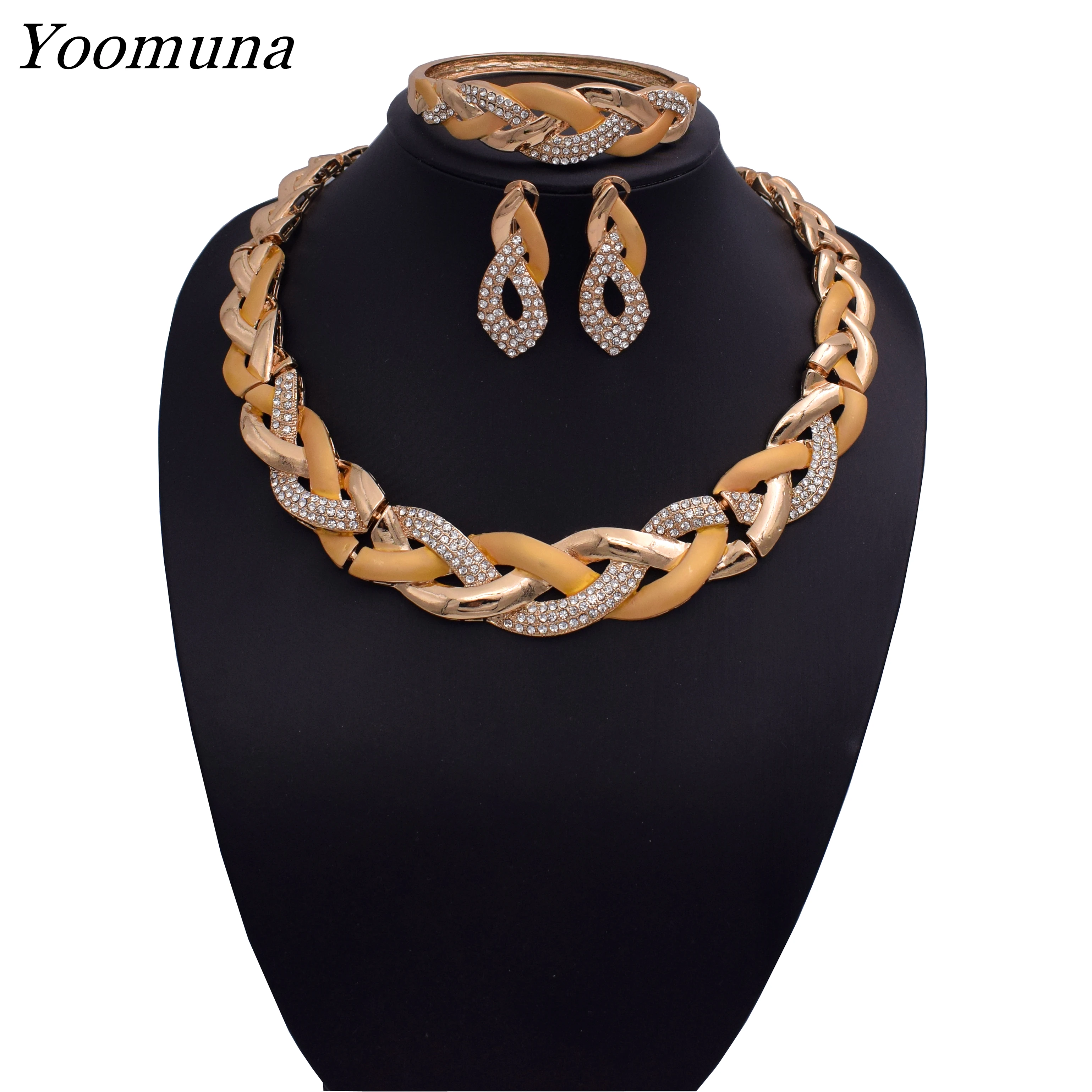 2019Fashion dubai Jewelry Sets ethiopian bridal Wedding sets Simple Drop Necklace jewellery for Women | Украшения и аксессуары