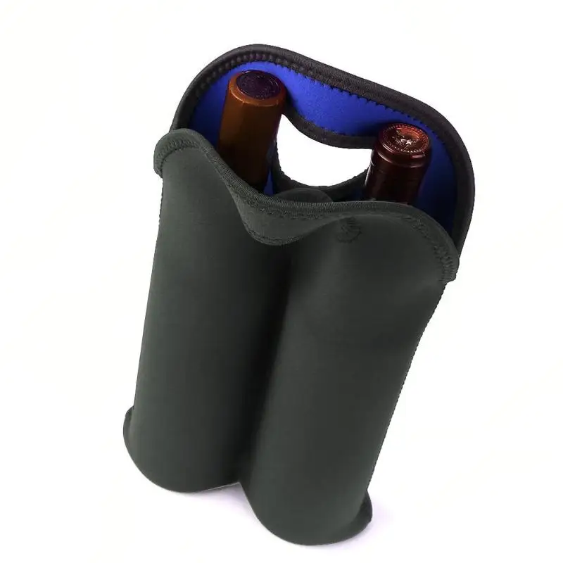 Portable 2 Bottles Neoprene Wine Bottle Freezer Bag Cooler Wine-bottle Protect Insulated Covers Beer Cooling Holder Carrier | Дом и сад