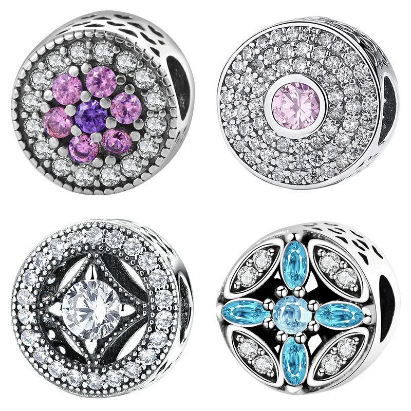 Дизайнерский браслет из стерлингового серебра 925 пробы плавающие амулеты бусины