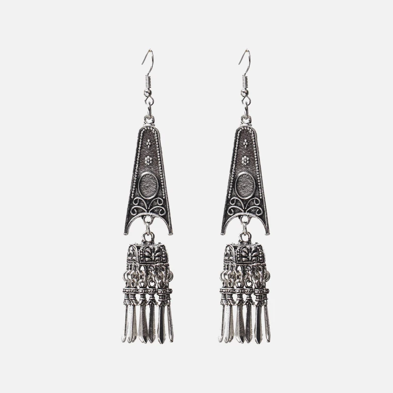 E1995 Ztech New Fashion Z Luxury Brand Rhinestones Water Drop Crystal Geometric Gem Designer Vintage Earrings For Women Free Shipping - Окраска металла: E1995