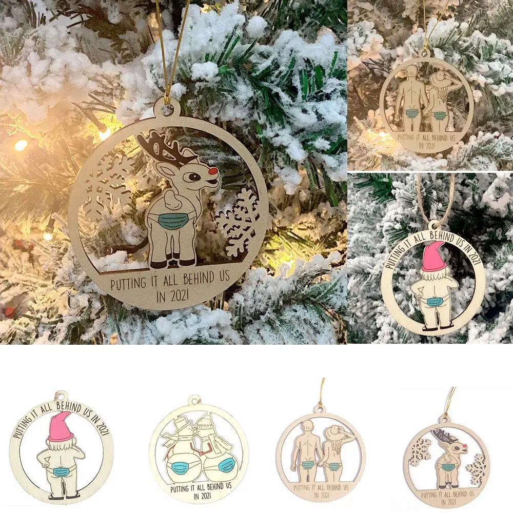 

Party Supplies Home Party DIY Wood Crafts Tree Ornaments Christmas Hanging Xmas Decoration Wooden Pendants