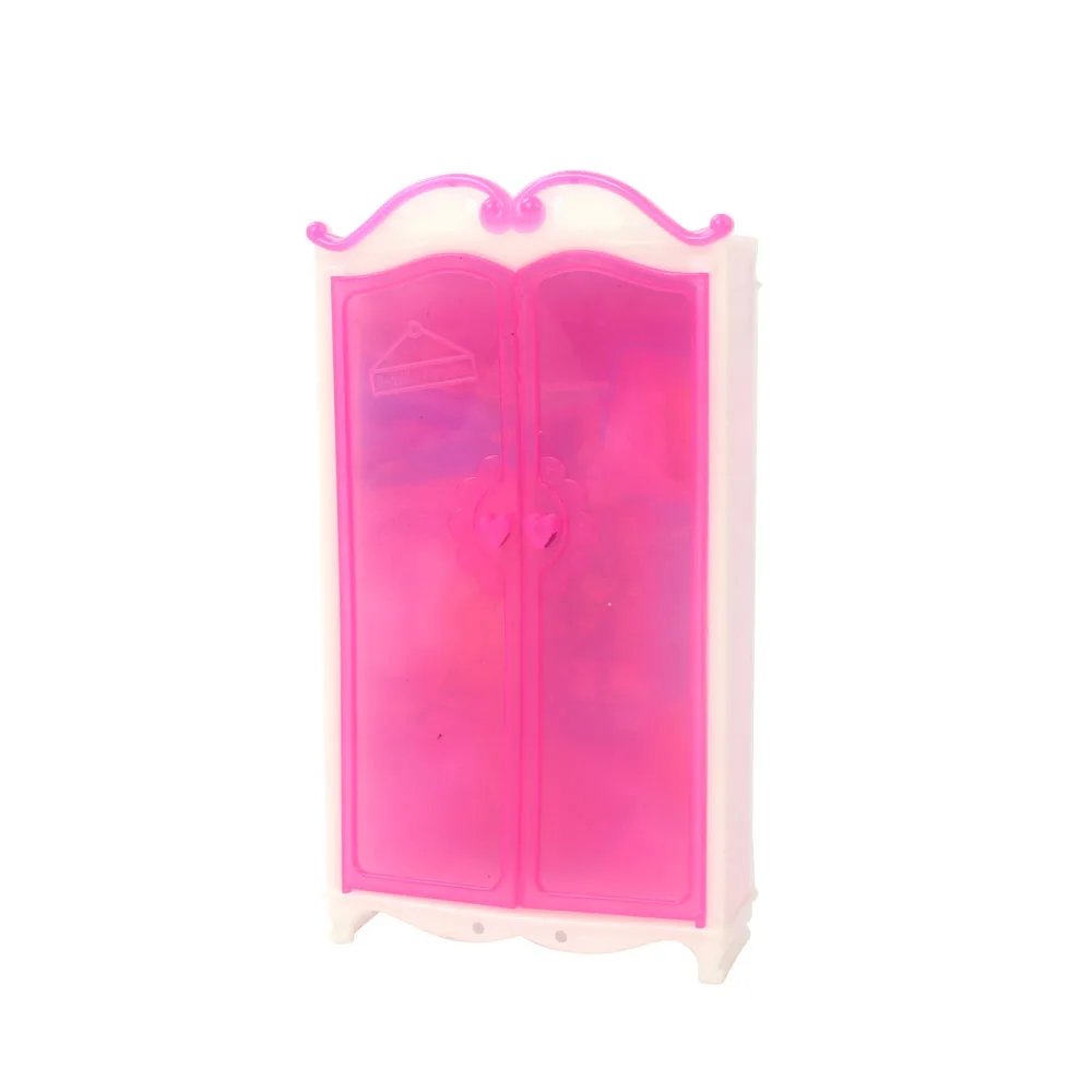 

Кукольный домик, мебель принцессы, модный гардероб, Миниатюрные аксессуары для кукол и спальни, розовый шкаф для кукольной одежды, игровой д...