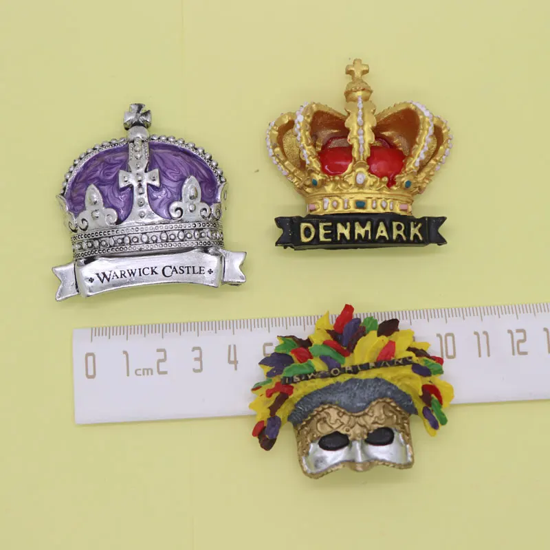 Магнитная печать на холодильник crwon Дания сувенир красочная маска Кухонное