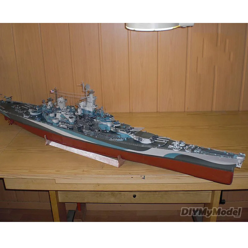 DIYMyModeI 1:280 USS missuri Battleship, modelo de papel, USS missuri, hecho a mano, bricolaje-0