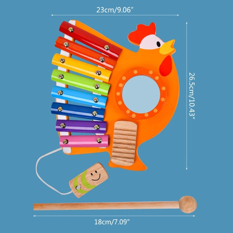 

1 Set Wooden Xylophone Perfectly Tuned Instrument Gift for Toddlers Easy Play K3NE