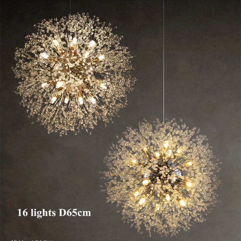 Светодиодная люстра в скандинавском стиле с изображением одуванчика Подвесная