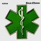 Зеленая звезда жизни медсестры скорая помощь значок на лацкан ЭМТ EMS синяя эмаль брошь значки