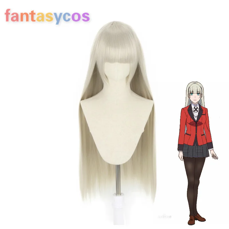 Парик для косплея Yomoduki Runa из термостойких синтетических волос с аниме Kakegurui Compulsive