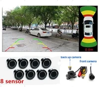 new ops system parktronics car parking sensor 8 alarm probe video system option with front rear view camera to car dvd monitor