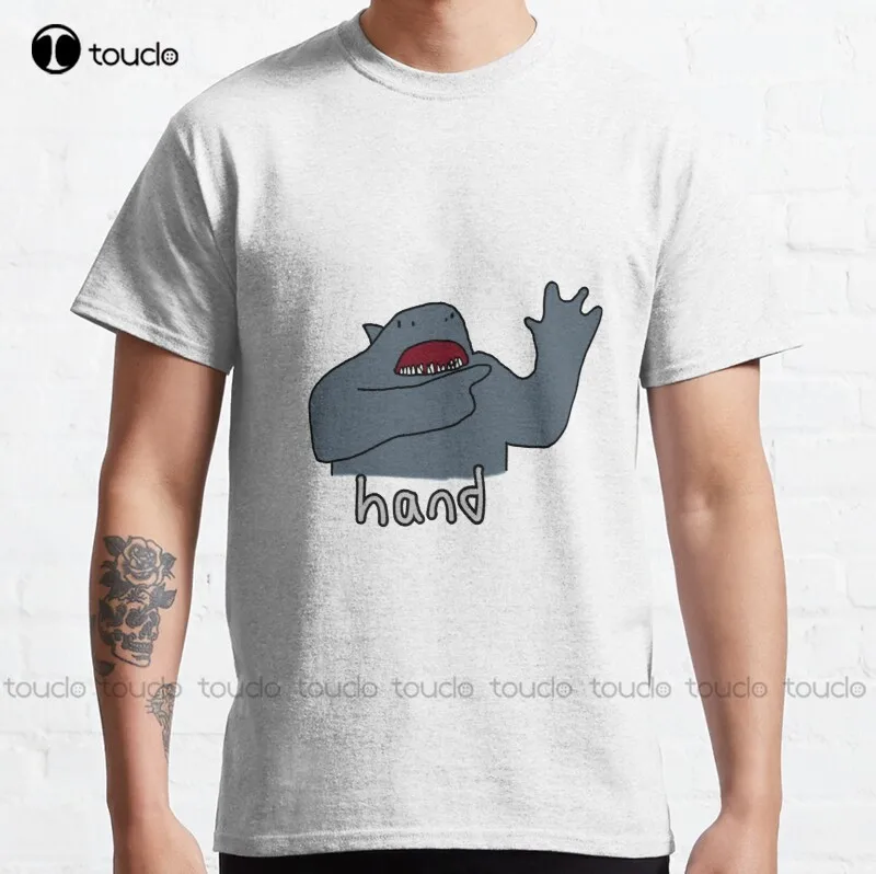 

Новинка, Классическая футболка H A N D с изображением короля, акулы, акулы, смешные фильмы, графические футболки, хлопковая футболка