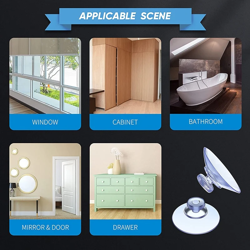 Promotion! 100Pcs Transparent Suction Cups Plastic Pads Without Hooks for Outdoor Kitchen Bathroom Window 20Mm |