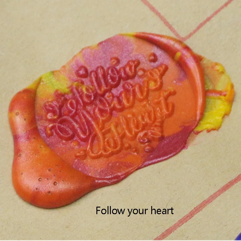 WYSE воск Sellos штамп Follow Your Heart штампы уплотнение воска с деревянной ручкой для DIY