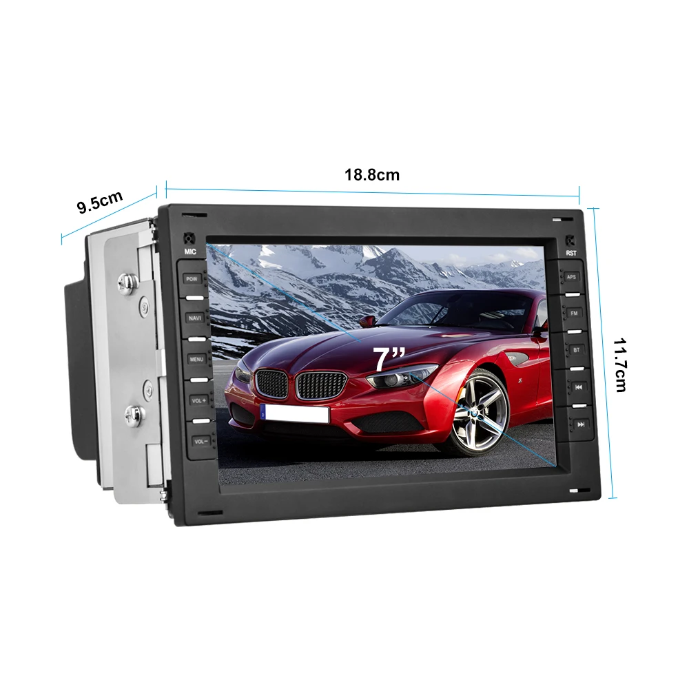 Автомобильный мультимедийный плеер Podofo 2 Din Android 8 1 сенсорный экран 7 дюймов GPS