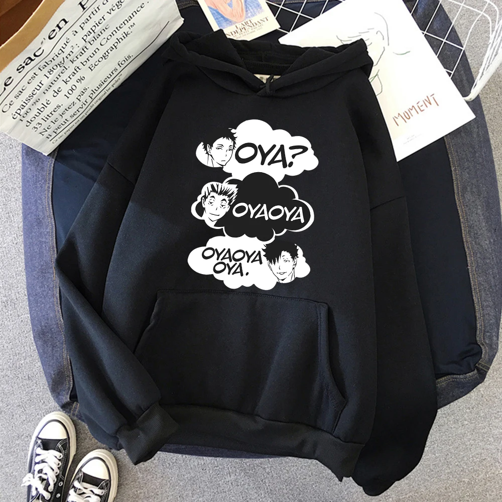 

Свитшот Oya Аниме Haikyuu, пуловер в стиле Харадзюку, комиксы для тренировок, Повседневная Толстовка в стиле хип-хоп, флисовые толстовки Herren