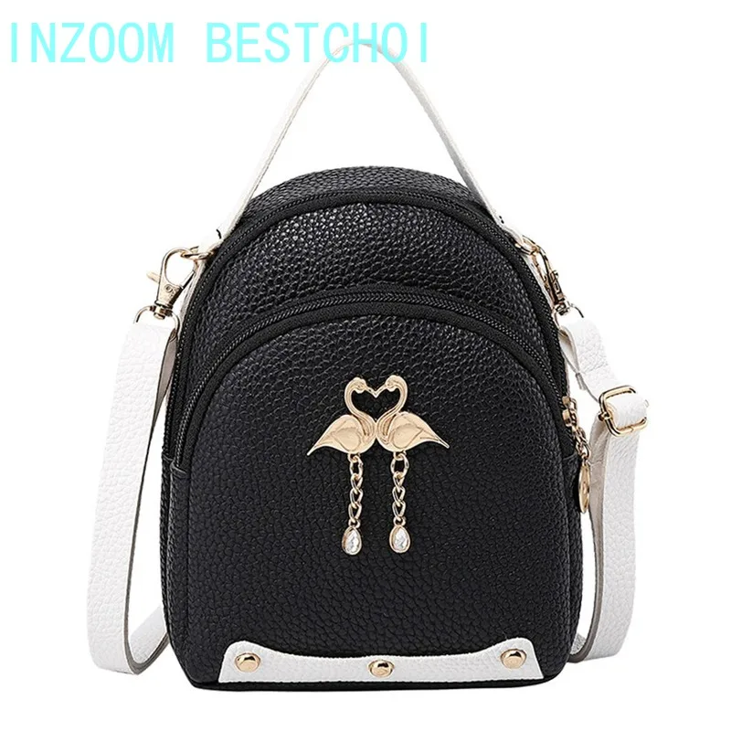 

Женский однотонный Рюкзак 25 #, кожаный маленький рюкзак с лебедем, сумка на плечо, мини-рюкзаки для девочек, маленький женский рюкзак