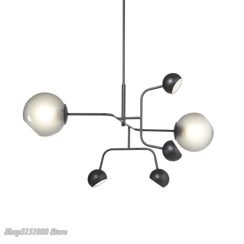 

Nordic Molecular Glass Pendant Lights Designer Postmodern Magic Bean Hanging Lamp for Living Room Bedroom Home Decor Luminaire