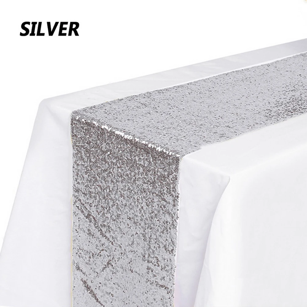 Silver 30x180 Современная настольная дорожка s для свадьбы, открытая кухонная настольная дорожка для украшения дома, Настольная дорожка s и скатерти - Цвет: Silver 30x180
