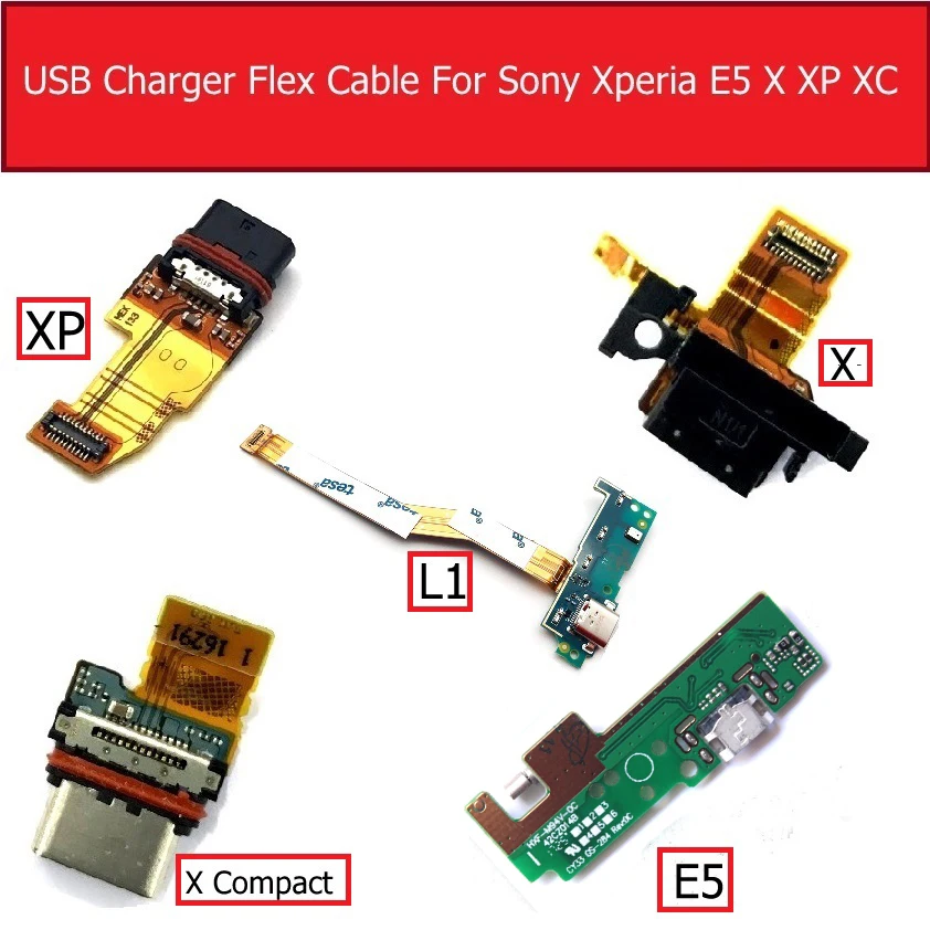 Плата зарядного устройства USB гибкий кабель для Sony Xperia E5/L1/X производительности/X