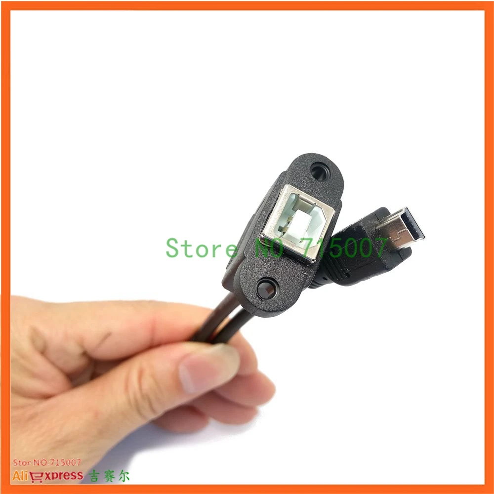 Кабель удлинитель Mini USB на 2 0 Тип B женский с винт крепления панели Блокировка