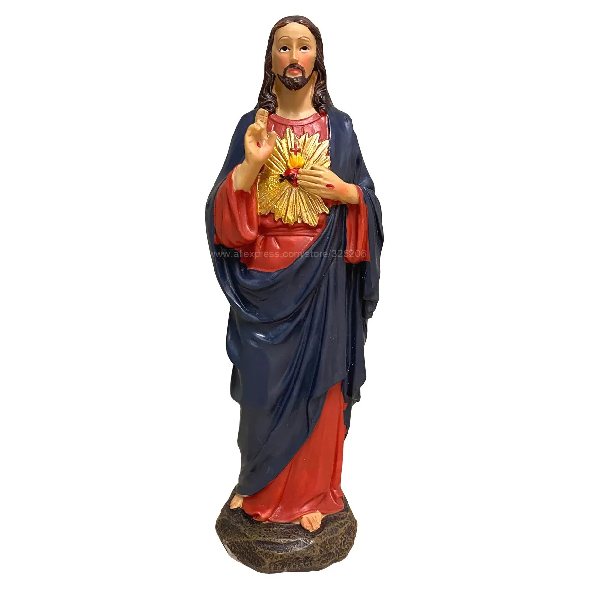 

Статуэтка Священная скульптура Иисуса из чистого сердца, статуэтка религиозной католической церкви, сувениры, подарок, 7,8 дюйма, 20 см, новин...