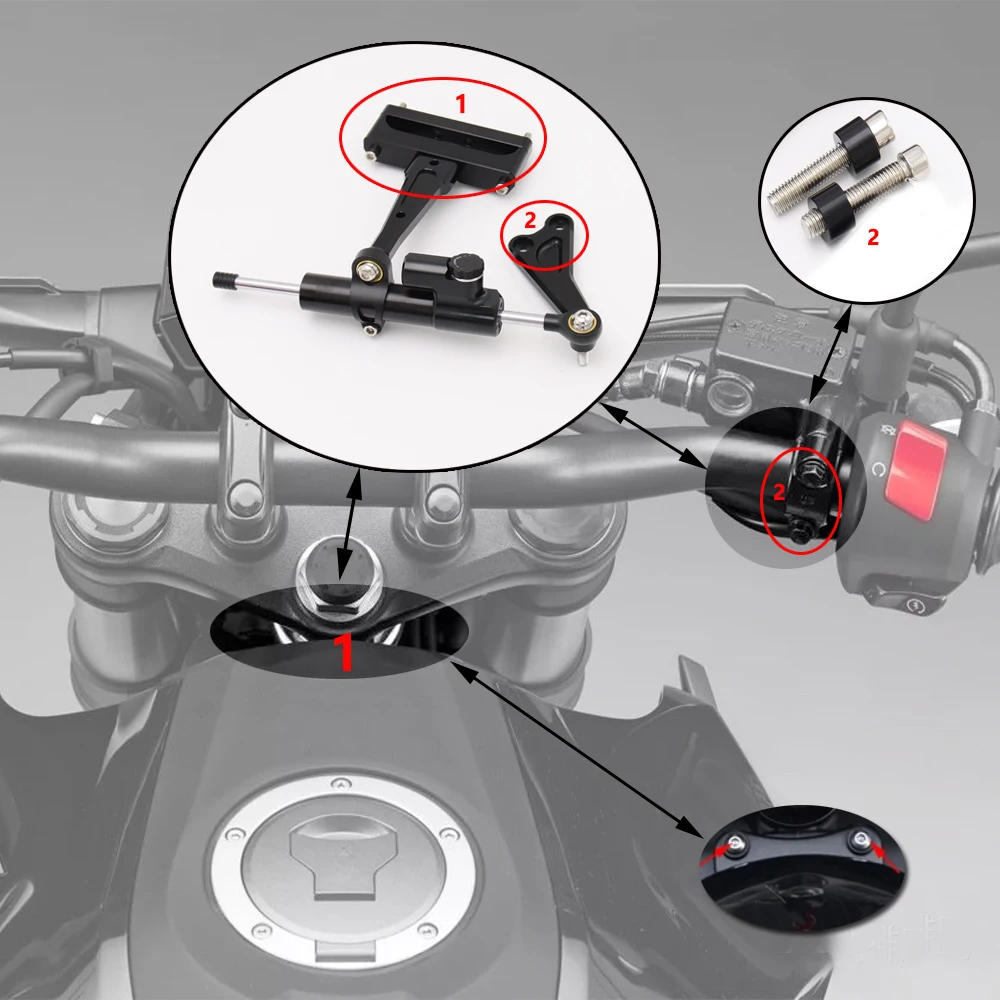 

Fit For HONDA CB150R CB250R CB300R 2018 2019 2020 Motorcycle Steering Stabilize Damper Bracket Mount CNC