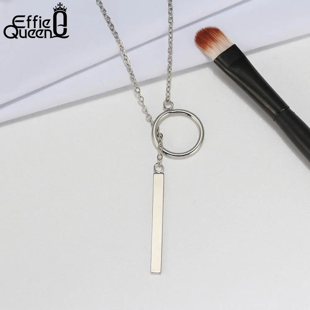 Effie queen 925 пробы, серебряные ожерелья для женщин, трендовые круглые и серебряные подвески, Женские Ювелирные изделия TSN95