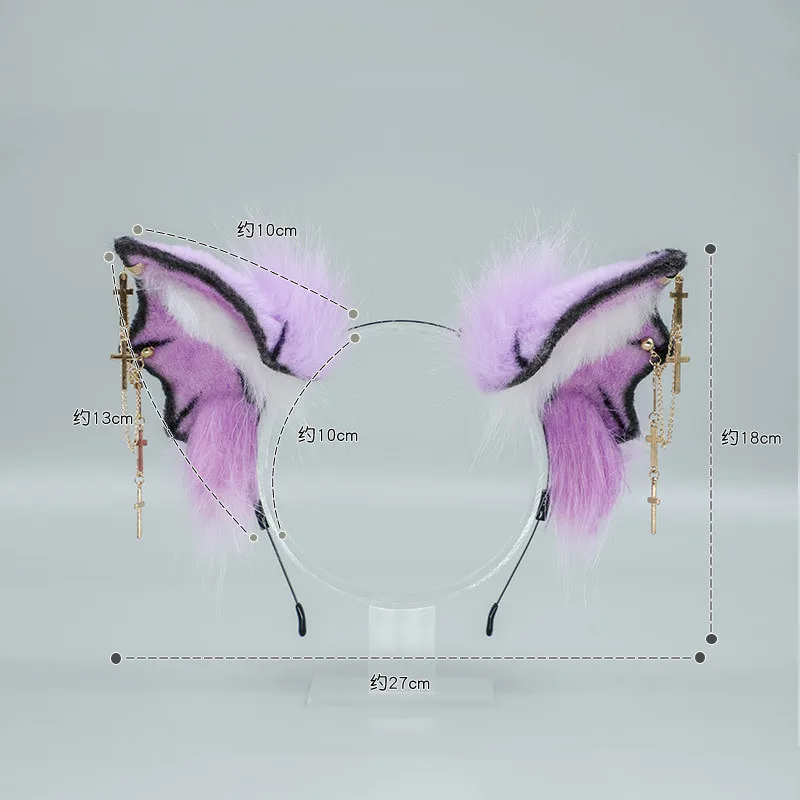 Повязка на голову женская в виде крыльев дьявола и летучей мыши | Тематическая