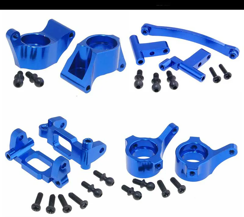 

FS 1:18 Truck Op Upgrade Accessories Aluminum Alloy Steering C Knuckle/Hub Carrier/Steering Rod Kit for RC Cars DIY Parts