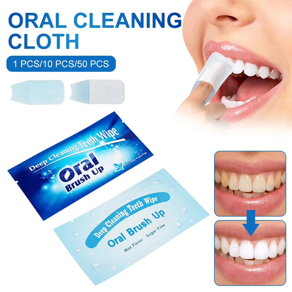 

Finger Teeth Wipes Disposable Deep Cleaning Finger Brush Teeth Wipes for Fresh Breath Teeth Whitening Oral Care