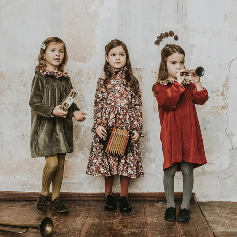 New Arrival 2020 Girls Dresses Long Sleeve Kids Clothes Winter Dress for | Детская одежда и обувь