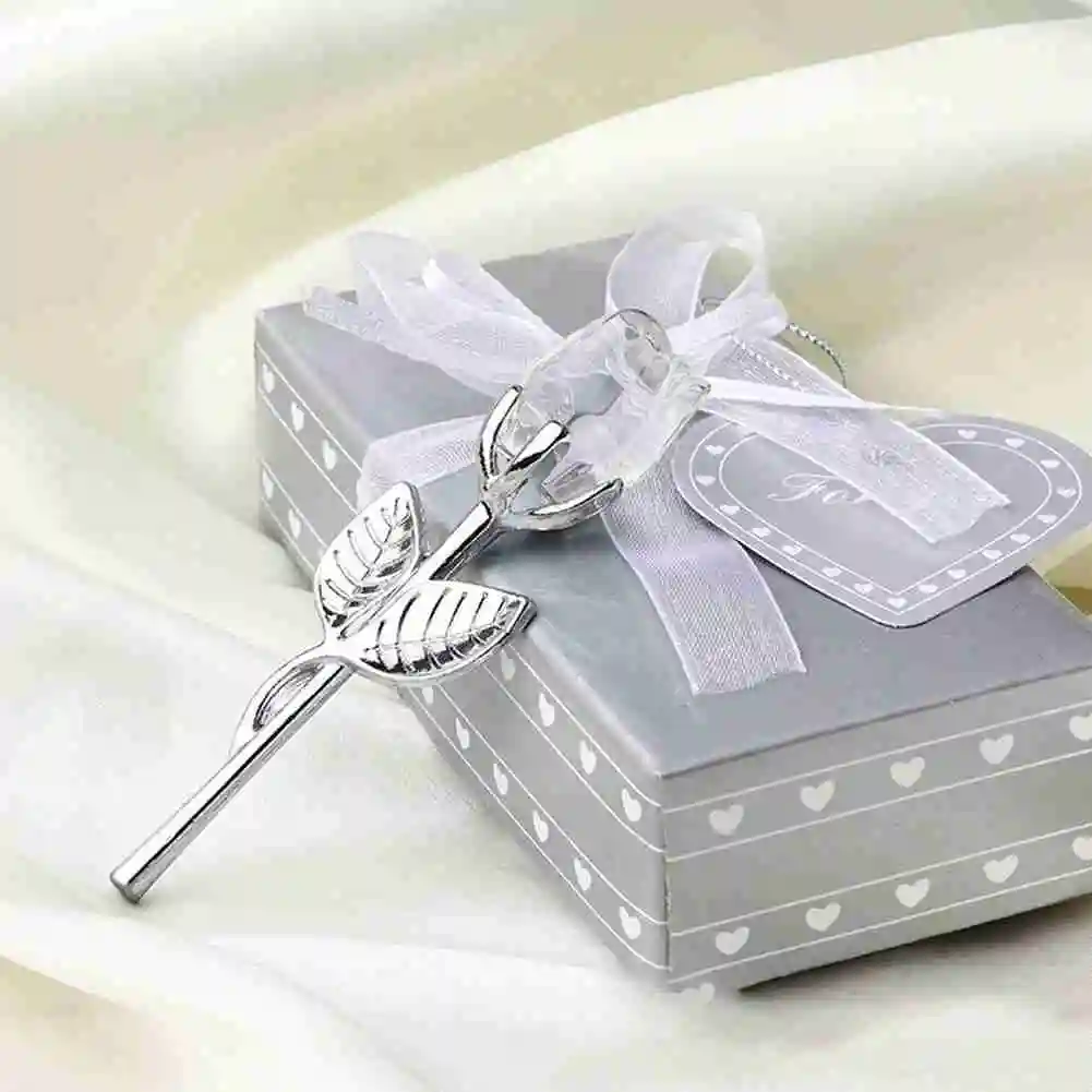 

Mini Crystal Rose Flower Gifts Valentines Day Gift Rose Home Ornaments Gift Ornaments Decoration Crystal Wedding S0Y9