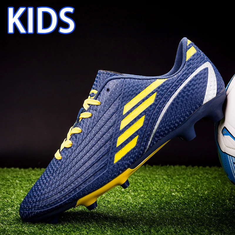

Kids Soccer Shoes 2021 Boy Girls Sneakers Outdoor Sports Running Grass Spikes Kids Non-slip Light Students Cleats Football Shoes