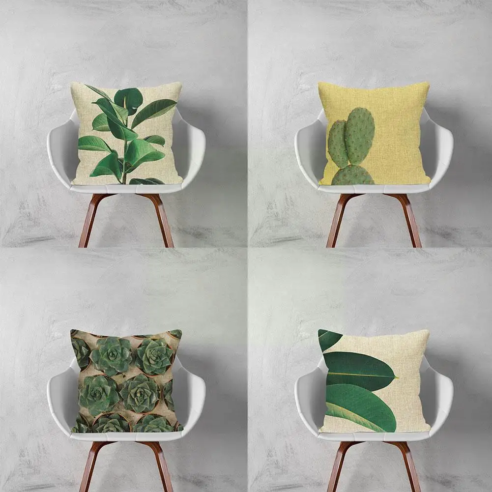 

Fresh Succulent Plant Printed Pillowcase Korean Garden Home Sofa Cushion Secret Decorative Decor Pillow Pillows Throw D2Y4