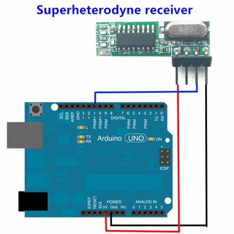 2020 Новый 1 комплект 433 МГц Супергетеродинный RF приемник передатчик модуль с 2